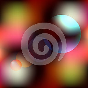 Abstract background of multi-colored gradient circles. Bitmap illustration