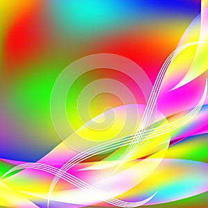 Abstract background from multi-colored molecules