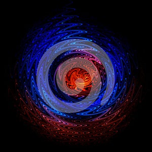 Abstract background multi-colored spiral galaxy