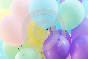 Abstract background from multicolor of balloons pattern. Holiday