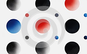 Abstract Background with Multicolored Circles and Gradient Texture. Generative AI