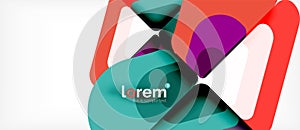 Abstract background multicolored geometric shapes modern design