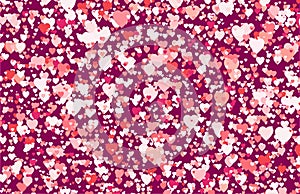 Abstract background of multicolored hearts