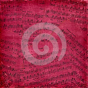 Abstract background with the music notes