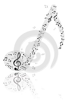 Abstract Background Music notes. Vector