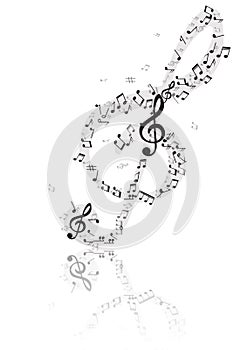 Abstract Background Music notes. Vector