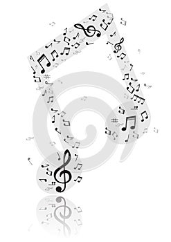 Abstract Background Music notes. Vector