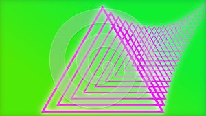 Abstract background with neon triangles