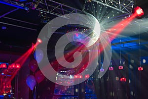Abstract background from a night club. party lights disco ball