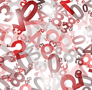 Abstract background with numbers