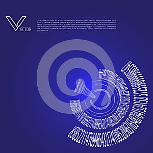 Abstract background with numbers.