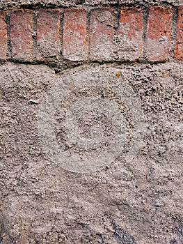 Abstract Background with Old Brick Wall. Vintage texture of brickwork. Close up