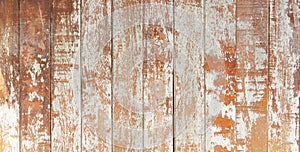 Abstract background from old brown wood pattern wall with grunge, scratched and peel off texture surface. Retro and vintage