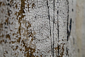 Abstract background, old cracked plaster wall, blue texture, pai