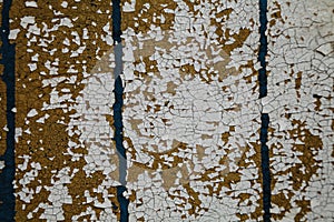 Abstract background, old cracked plaster wall, blue texture, pai