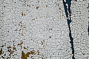 Abstract background, old cracked plaster wall, blue texture, pai