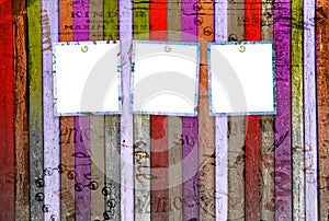 Abstract background with old torn posters