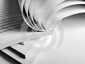 abstract background of open books in the library