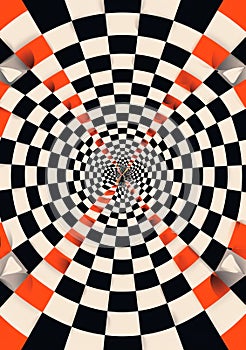 An abstract background with optical illusions and geometric patterns