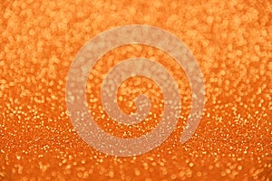 Abstract background of orange bokeh lights