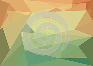 Abstract background with orange-green crystal