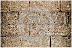 Abstract background of orange tile brick wall. Texture surface of stone wall