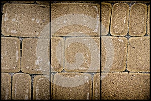 Abstract background of orange tile brick wall. Texture surface of stone wall
