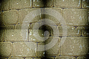 Abstract background of orange tile brick wall. Texture surface of stone wall