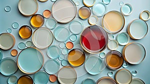 Abstract Background with Overlapping Transparent Circles - Modern Design