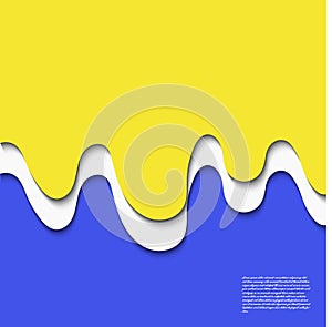 A paint drop with shadow from wall