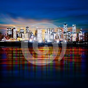 Abstract background with panorama of vancouver