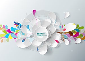 Abstract background with paper flower.