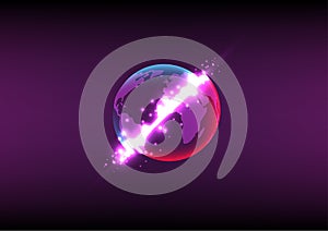 Abstract background with parallel multiverse explosion