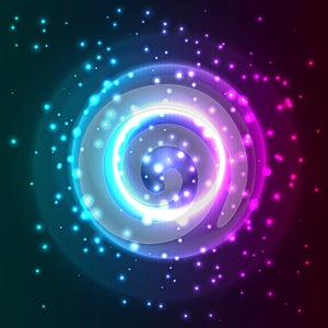 Abstract background with particles.