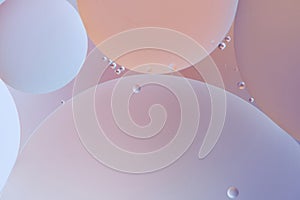 Abstract background with pastel colors with oil circles water surface.