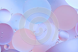 Abstract background with pastel colors with oil circles water surface.