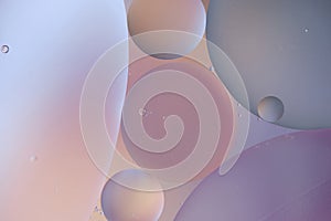 Abstract background with pastel colors with oil circles water surface.