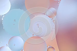 Abstract background with pastel colors with oil circles water surface.