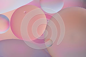 Abstract background with pastel colors with oil circles water surface.