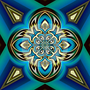 Abstract background with a pattern in a central symmetry