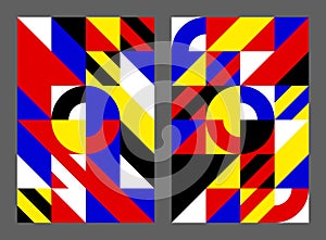 Abstract background pattern Geometry in Bauhaus style