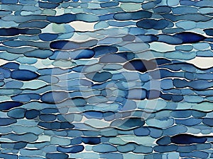 Abstract background pattern intense blue spatulated watercolor style, ripples evenly spaced not uniformed color