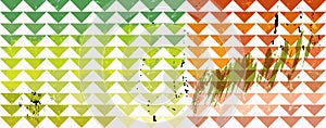 Abstract background pattern, with triangles, paint strokes and splashes