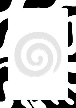 Abstract background picture frame art pattern black and white, vector illustration