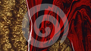 Abstract background pigment blend red black gold