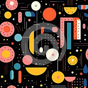 Abstract background of planets, comets and disks. An element of design design. Generated by AI