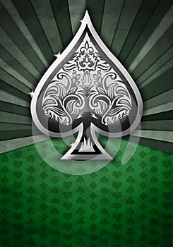 Abstract background with poker spade