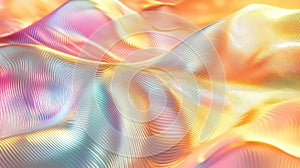 Iridescent flowing abstract waves with vibrant colors