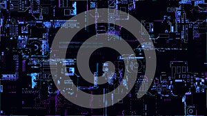 Abstract circuit board background. Computer parts, microcircuits on an electronic board. Futuristic data processing on