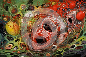 Abstract background with a psychedelic pattern, a psychedelic image, a psychedelic abstraction